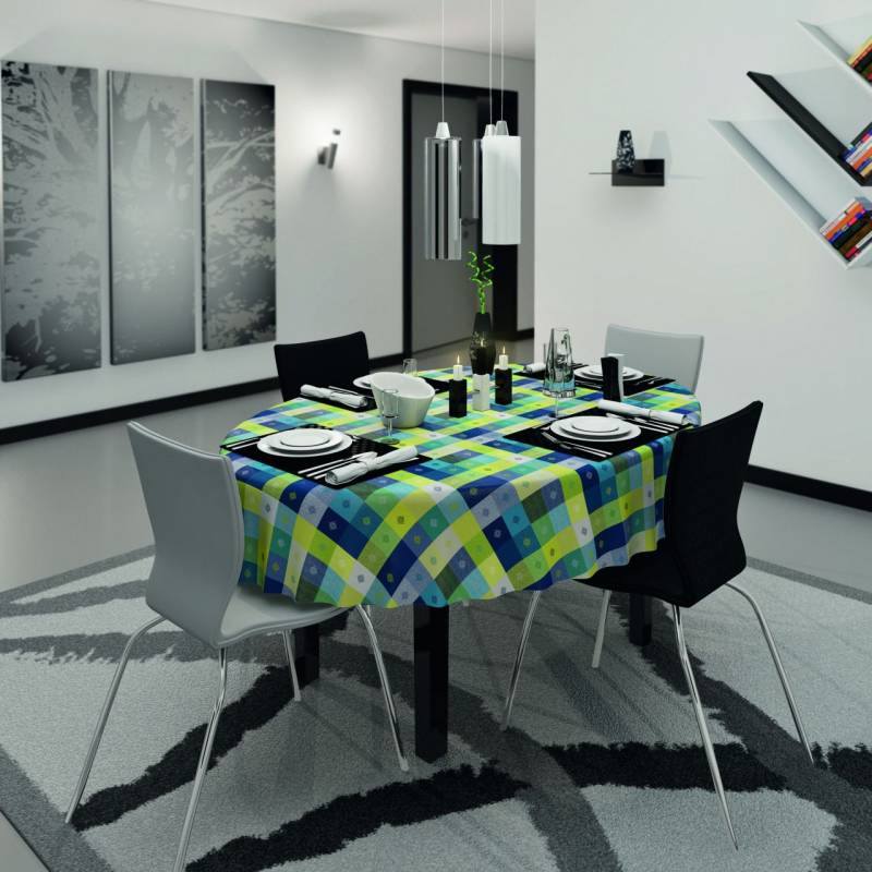 d-c-table® Tischdecke Manhattan Victor 150 x 250 cm, blau von d-c-fix