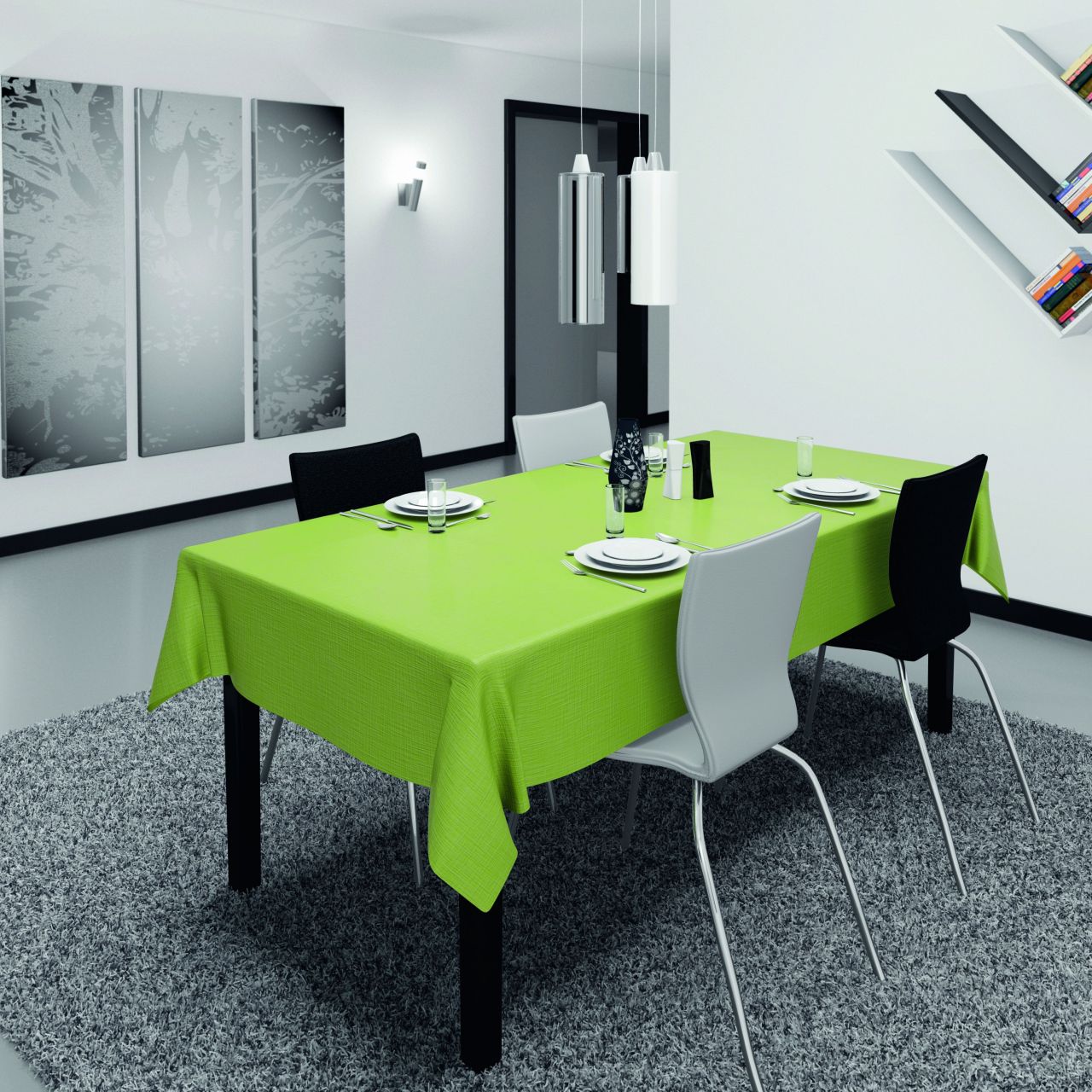 d-c-table® Tischdecke Monte Carlo Sharon 150 x 220 cm, limone von d-c-fix