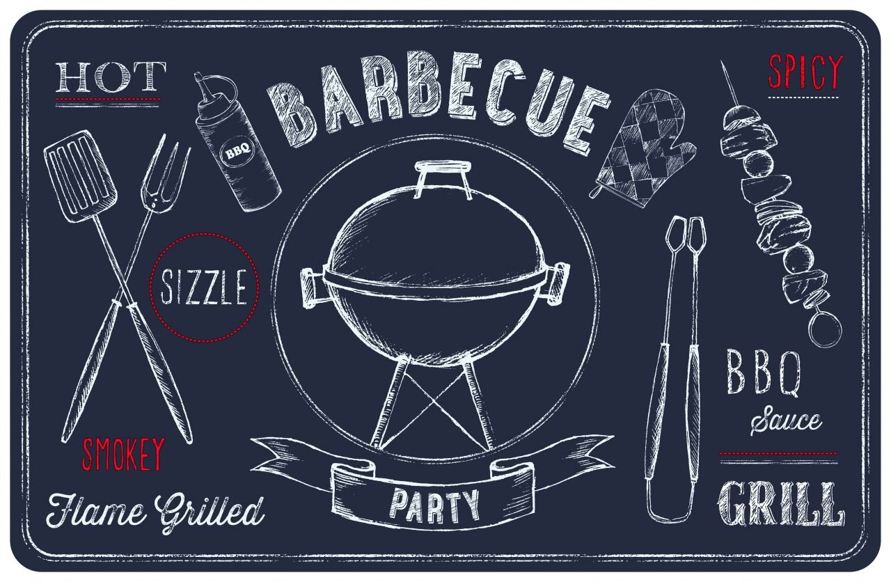 d-c-table® Tischset Rio Barbecue 44 x 29 cm, schiefer von d-c-fix