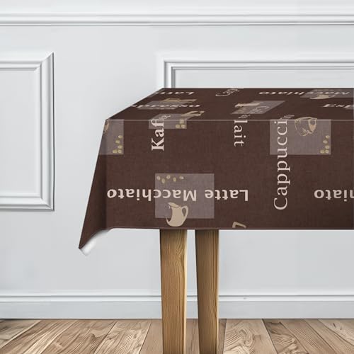 d-c-fix Wachstuchtischdecke – Manhattan Cappuccino schoko (110 x 140 cm) – Tischtuch im Vintage-Stil für den Küchen-, Ess- oder Gartentisch – lebensmittelecht, abwaschbar & wasserdicht von d-c-fix