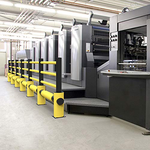 d-flexx DFVB+HI Polyethylen Verkehrsbarriere PLUS Echo Holmensatz, Gelb/Schwarz von d-flexx