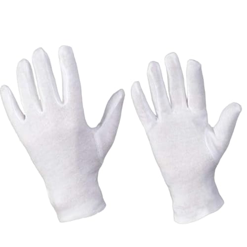 D2D | 1 Paar - Weiße Arbeitshandschuhe - Größe: 10 - aus Baumwolle - Trikot Handschuhe - Unterziehhandschuhe - Servierhandschuhe - Beauty Handschuh von d2d-needs