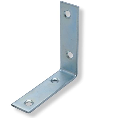 D2D | 12 Stück - Stuhlwinkel - Größe: 60 x 60 x 16 mm - Stärke: 2 - Blau verzinkt - Balkenwinkel - Möbelwinkel - Made in Germany von d2d-needs
