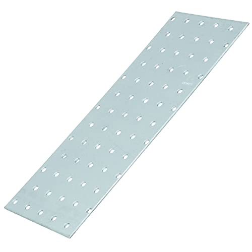 D2D | 2 Stück - Lochplatten - Größe: 100 x 260 mm - Stärke: 2 - Feuerverzinkt E-TA - EN 14545 - Verbindungsplatten - Lochblech - Knotenbleche - Made in Germany von d2d-needs