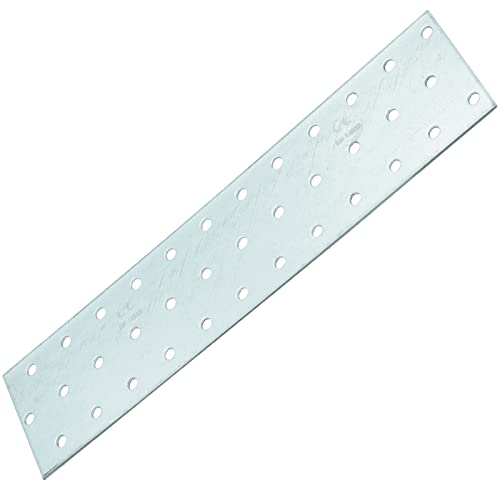 D2D | 2 Stück - Lochplatten - Größe: 60 x 240 mm - Stärke: 2 - Feuerverzinkt E-TA - EN 14545 - Verbindungsplatten - Lochblech - Knotenbleche - Made in Germany von d2d-needs