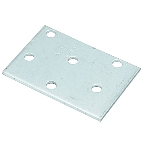 D2D | 20 Stück - Lochplatten - Größe: 40 x 60 mm - Stärke: 2 - Feuerverzinkt E-TA - EN 14545 - Verbindungsplatten - Lochblech - Knotenbleche - Made in Germany von d2d-needs