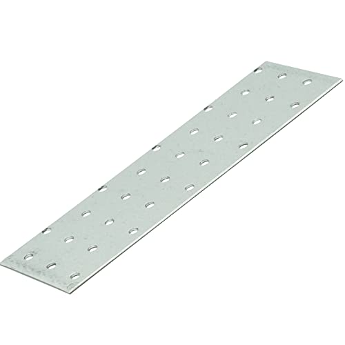 D2D | 20 Stück - Lochplatten - Größe: 60 x 200 mm - Stärke: 2 - Feuerverzinkt E-TA - EN 14545 - Verbindungsplatten - Lochblech - Knotenbleche - Made in Germany von d2d-needs