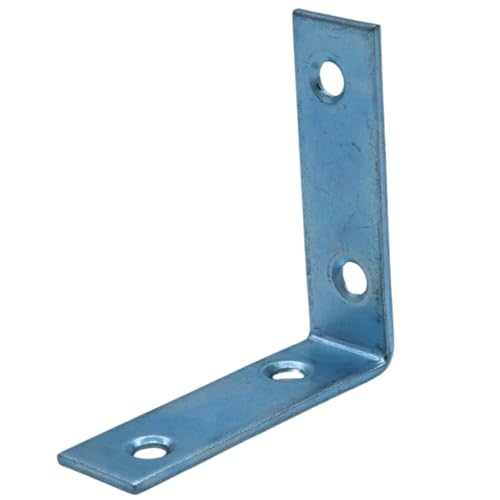 D2D | 20 Stück - Stuhlwinkel - Größe: 50 x 50 x 15 mm - Stärke: 2 - Blau verzinkt - Balkenwinkel - Möbelwinkel - Made in Germany von d2d-needs