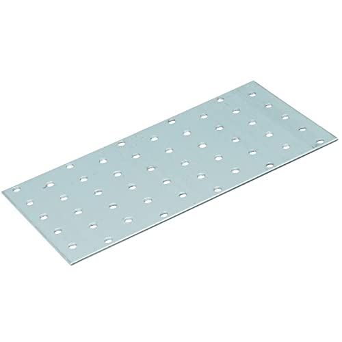 D2D | 4 Stück - Lochplatten - Größe: 100 x 200 mm - Stärke: 2 - Feuerverzinkt E-TA - EN 14545 - Verbindungsplatten - Lochblech - Knotenbleche - Made in Germany von d2d-needs