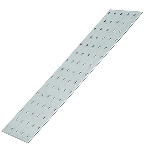 D2D | 4 Stück - Lochplatten - Größe: 100 x 300 mm - Stärke: 2 - Feuerverzinkt E-TA - EN 14545 - Verbindungsplatten - Lochblech - Knotenbleche - Made in Germany von d2d-needs