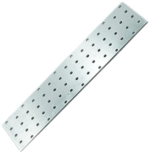 D2D | 4 Stück - Lochplatten - Größe: 80 x 300 mm - Stärke: 2 - Feuerverzinkt E-TA - EN 14545 - Verbindungsplatten - Lochblech - Knotenbleche - Made in Germany von d2d-needs