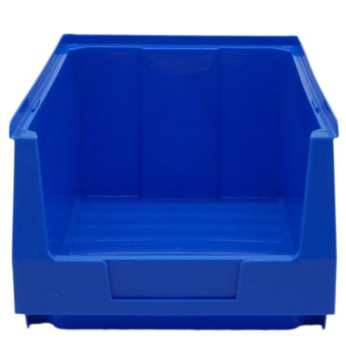 D2D | 4 Stück Sichtboxen Größe (L/B/H): 336 x 160 x 130 mm, Volumen 4,8l Polypropylen (PP) - Farbe: Blau - Stapelbares Schubfach Lagerbox von d2d-needs