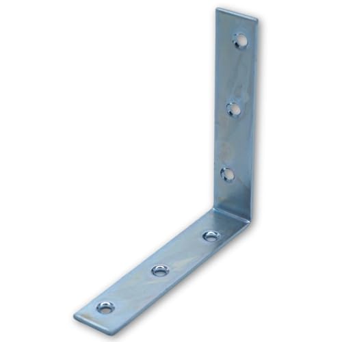 D2D | 4 Stück - Stuhlwinkel - Größe: 100 x 100 x 20 mm - Stärke: 2 - Blau verzinkt - Balkenwinkel - Möbelwinkel - Made in Germany von d2d-needs