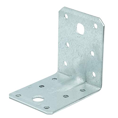 D2D | VPE: 100 Stück - Winkelverbinder mit Steg/Sicke - Größe: 70 x 70 x 55 mm - Feuerverzinkt mit E-TA Zul. - Stütze - Balkenwinkel - Holzwinkel - Made in Germany von d2d-needs