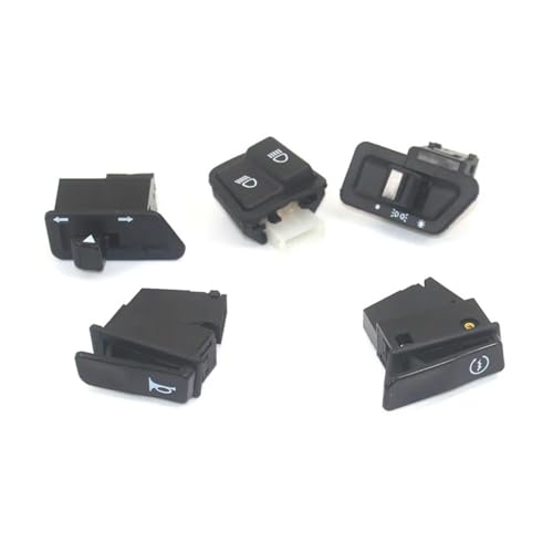 dEieHKw Motorrad Fahrrad Startschalter Hupe Licht Blinker Fernlicht Abblendlicht Knopfschalter Verbindungsstücke for E 125 E 125cc(Full Set) von dEieHKw