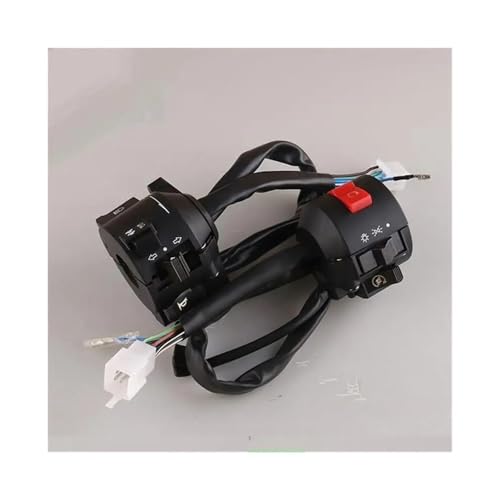 dEieHKw Motorradschalter Motorradhupenknopf Blinker Elektrischer Nebelscheinwerfer Licht Start Lenker Controller Schalter for 125 150 250 22mm(Left and Right) von dEieHKw