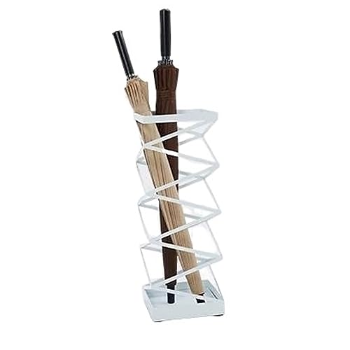 Regenschirmständer Metall Regenschirmregal, Regenschirm Lagerhalter, Regenschirm Eimer Regal Fass Freistehender Eingang Basis Tropfschale Lange und kurze faltbare Regenschirm für Home Office(Weiß) von dP3sQ8mXjN