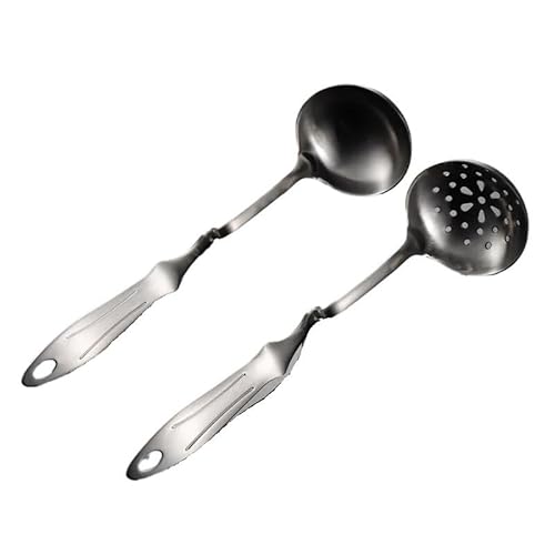 Suppenkelle 304 Edelstahl-Löffel, Sieb, Schöpfkelle for heiße Töpfe, lang, gebogen, for öffentliche Lebensmittel, Sieb, Küchenutensilien, alles for Kochen von dP3sQ8mXjN