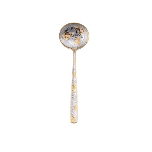 Suppenkelle 304 Edelstahl Suppenlöffel Langer Griff Hot Pot Löffel Vertiefte verdickte Schöpfkelle Serviergeschirr Küchenutensilien(Multi-colored) von dP3sQ8mXjN