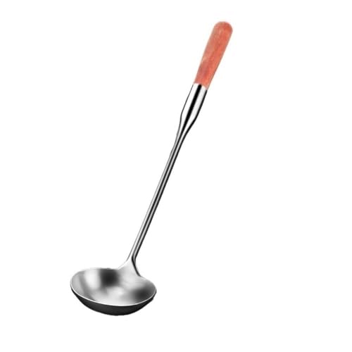 Suppenkelle Edelstahl-Woklöffel, Eintopflöffel, vergrößerter und vertiefter Löffelkopf, hitzebeständiger Küchenservicelöffel, Fassungsvermögen 145 ml von dP3sQ8mXjN