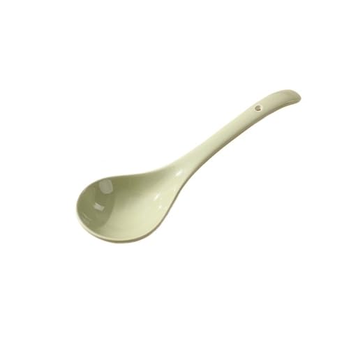 Suppenkelle Hochtemperaturbeständige Service-Keramik-Schöpfkelle for Servieren von Suppe und Eintopf, Löffel mit langem Griff und tiefem ovalem Hakendesign, spülmaschinenfest(Green) von dP3sQ8mXjN