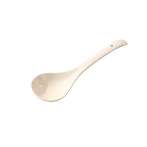 Suppenkelle Hochtemperaturbeständige Service-Keramik-Schöpfkelle for Servieren von Suppe und Eintopf, Löffel mit langem Griff und tiefem ovalem Hakendesign, spülmaschinenfest(Yellow) von dP3sQ8mXjN