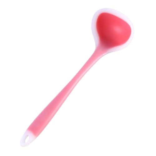 Suppenkelle Silikonkelle – Suppenkelle for Kochen – langer Griff, Silikon-Suppenlöffel, Küche, antihaftbeschichtet, große Lebensmittellöffel, Schöpfkelle, Heimkochutensilien(Red) von dP3sQ8mXjN