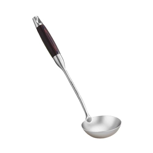 Suppenkelle Soßenkelle, Löffel, robuster Edelstahl, 36 cm, Schöpfkelle for Servieren, spülmaschinenfest, silberfarben von dP3sQ8mXjN