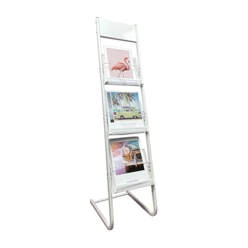 dP3sQ8mXjN Bodenstehender Zeitschriftenständer Bodenstehender 3-lagiger Zeitschriftenständer, Broschürenständer, hochhartes Metall for Ausstellungsbüros von dP3sQ8mXjN