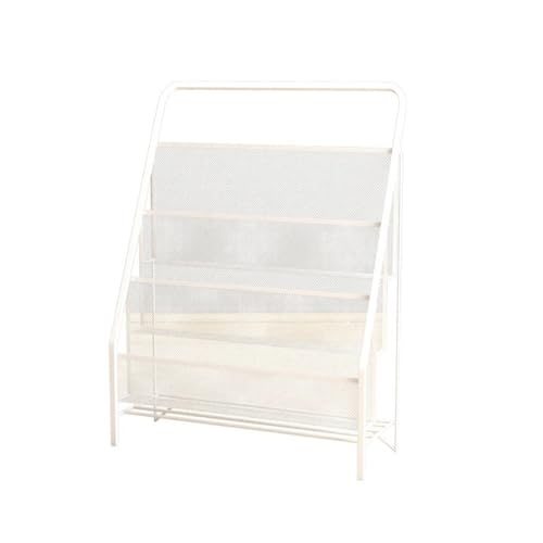 dP3sQ8mXjN Bodenstehender Zeitschriftenständer Nordic Light Luxury Zeitschriftenständer Mehrschichtiger Aufbewahrungsständer aus Eisen for Bücher Organizer for Bilder(Weiß,Klein) von dP3sQ8mXjN