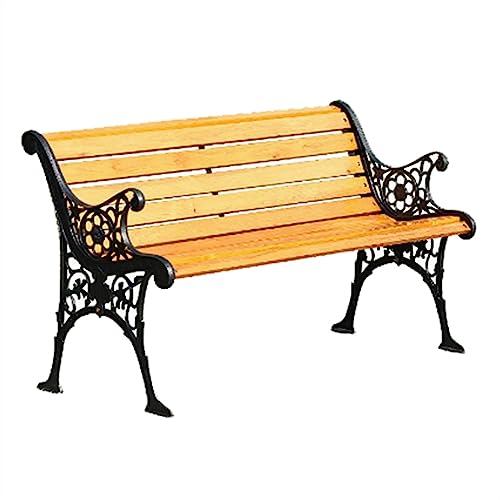 dP3sQ8mXjN Gartenmöbel Gartenbank aus Gusseisen, eine langlebige Außenbank, geeignet for Terrassen, Veranden, Balkone am Pool und Parks(125CM) von dP3sQ8mXjN