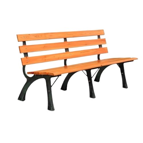 dP3sQ8mXjN Gartenmöbel Park-Außenbank, Rahmen aus Aluminiumguss, Sitzfläche aus Holz, for Balkon, Terrasse, Freizeitstuhl(Mittel) von dP3sQ8mXjN