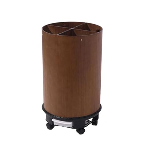 dP3sQ8mXjN Regenschirmständer mit großer Kapazität für Eingang, Regenschirmständer mit Rollen und Rädern, aus Holz für Regenschirme für die Dekoration des Heimbüros (Bruin) von dP3sQ8mXjN
