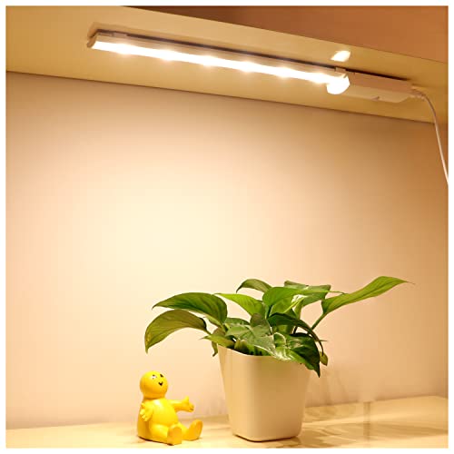 da LIGHT Led Unterbauleuchte mit Schalter 230V Küchenlampe Unterbau 7,5W 500lm 3000k Warmweiß Schrankbeleuchtung 6 LEDs Schranklicht 44cm Weiß für Schrank Vitrinen Küche Schlafzimmer von da LIGHT