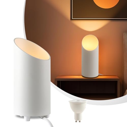 Uplight Spot Weiß, Led Bodenstrahler Mit Fußschalter, Indirekte Beleuchtung Innen Wohnzimmer, 3 Farbtemperaturen Bodenleuchte, Led Gu10 Lampe, 6W 700lm von da LIGHT