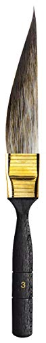 da Vinci Graphic Design Serie 703 Nadelstreifenpinsel, Dolchform, Synthetisches Eichhörnchenimitat mit schwarzem Griff, Größe 3 von da Vinci Brushes