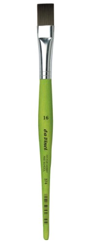 DA VINCI Student Series 374 Fit für Schule und Hobby, Flach-elastische Synthetik mit grünem mattem Griff, Größe 16 von DA VINCI