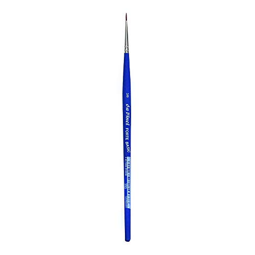 da Vinci Student Serie 393 Forte Basic Pinsel, rund, elastisch, synthetisch mit blau mattem Griff, Größe 0 (393-3/0) von DA VINCI
