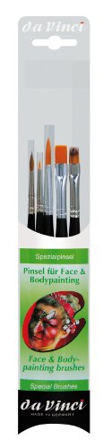 da Vinci Student Series 5351 Facepainting Brush Set, Synthetic, Multiple Sizes, 5 Brushes (Series 1381, 333, 334, 5575, 36) von DA VINCI