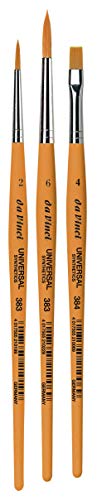 da Vinci Student Series Universalpinsel-Set für Schüler und Anfänger 3 Bürsten Orange von DA VINCI