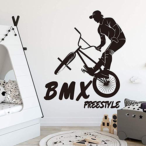 Wandaufkleber Extremsport Wandtattoos Bmx Bikes Jungen Schlafzimmer Dekoration Vinyl Familie Tapete Wandbild Persönlichkeit Kunst Aufkleber 56X47Cm von daasg