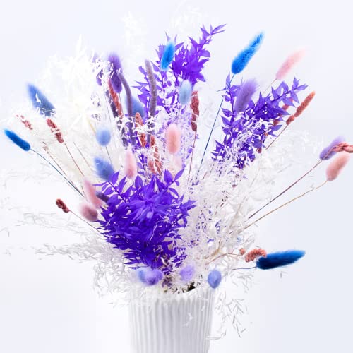 Hochwertige Trockenblumen Deko - Violet Meadow 45 cm - Einzigartige & Exklusive Farben - Getrocknete Blumen Bouquets mit Pampas Gras und Zierpflanzen - Absolutes Premium Produkt - Hingucker von daazoo