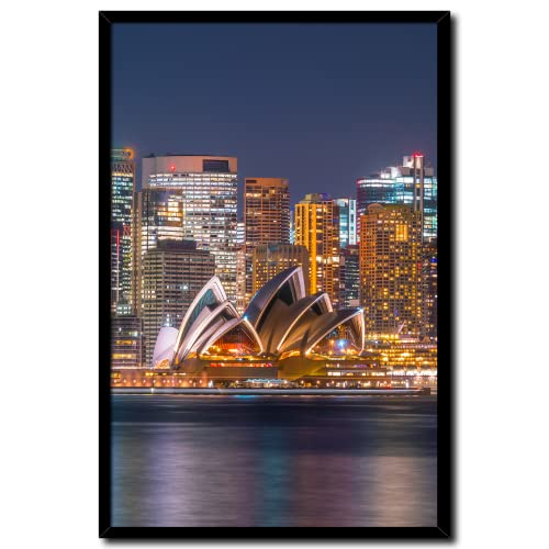 Wandbild Sydney I Das Sydney Opera House ist eines der markanten und berühmten Gebäude des 20. Jahrhunderts und das Wahrzeichen von Sydney I Wohnzimmer Schlafzimmer I Bild mit Rahmen 20 x 30 cm von daazoo