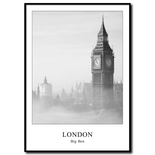 daazoo Gerahmtes Bild Big Ben | Wandbild Rahmenbild | Das klingende Wahrzeichen Londons Elizabeth Tower | Bild schwarzweiss schwarz weiß mit Rahmen | 50 x 70 cm daazoo Gerahmtes Bild Big Ben | Wandbild Rahmenbild | Das klingende Wahrzeichen Londons Elizabeth Tower | Bild schwarzweiss schwarz weiß mit Rahmen | 50 x 70 cm von daazoo