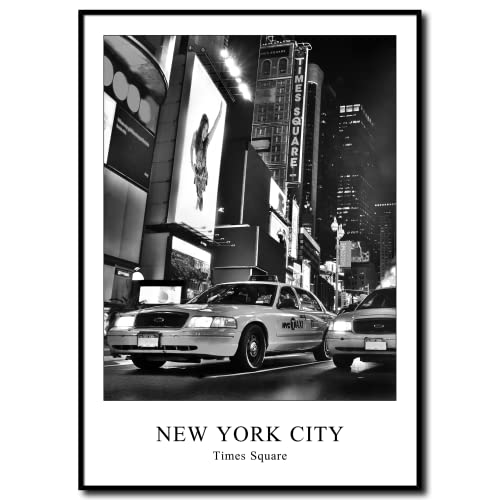 daazoo Rahmenbild New York Times Square Taxi | Wandbild mit Rahmen Hochformat | Bild City bei Nacht Skyline | Wohnzimmer Büro | schwarz weiß | 50 x 70 cm daazoo Rahmenbild New York Times Square Taxi | Wandbild mit Rahmen Hochformat | Bild City bei Nacht Skyline | Wohnzimmer Büro | schwarz weiß | 50 x 70 cm von daazoo