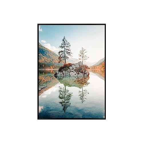 daazoo Wandbild Rock 50 x 70 cm (MIT RAHMEN) – Wunderschönes Natur Bild mit lebendigen Farben und hochwertigem Druck für Wohnzimmer, Schlafzimmer, Büro oder Küche – Einfache und schnelle Montage von daazoo