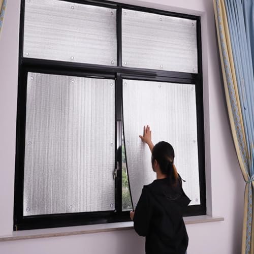 Doppelt Aluminisierte Reflektierende Folie Isolierfolie, UV-Schutz Sonnenschutz Folie Fenster Innen Oder Außen, Sichtschutz Wärmeschutzfolie mit Saugnapf für Heimbüro Doppelt Aluminisierte Reflektierende Folie Isolierfolie, UV-Schutz Sonnenschutz Folie Fenster Innen Oder Außen, Sichtschutz Wärmeschutzfolie mit Saugnapf für Heimbüro von dabin007