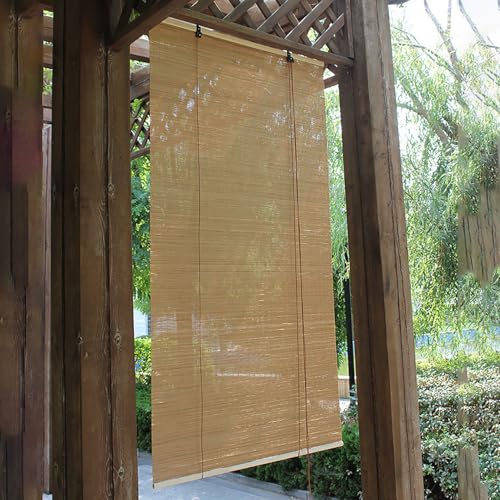 Retro Bambusrollo Blickdicht,60% Verdunkelungsrollo Bambus Jalousine Raffrollo,Natur Holzrollos,Sonnenschutz und Sichtschutz Rollo Seitenzugrollo Für Fenster und Türen Retro Bambusrollo Blickdicht,60% Verdunkelungsrollo Bambus Jalousine Raffrollo,Natur Holzrollos,Sonnenschutz und Sichtschutz Rollo Seitenzugrollo Für Fenster und Türen von dabin007