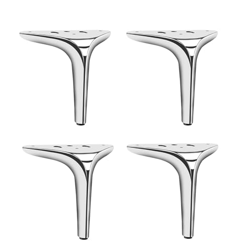 dabin007 4er-Pack Möbelbeine aus Metall,Ersatzfüße aus Karbonstahl für Sofa, Dreieck Stützfüße Ersatz Schrankfüsse,Tisch,Schrank,DIY, Nachttisch, Bett, Stuhl, inklusive Schrauben von dabin007