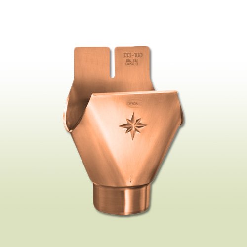 Kupfer Einhangstutzen oval RG 333 für Fallrohr DN 100 Kupfer Einhangstutzen oval RG 333 für Fallrohr DN 100 von WONEEY